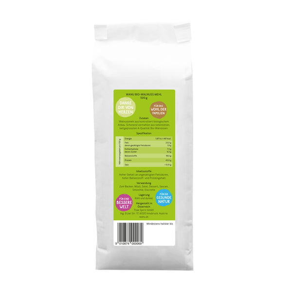 500 g Bio Walnuss-Protein-Pulver / Walnuss-Mehl